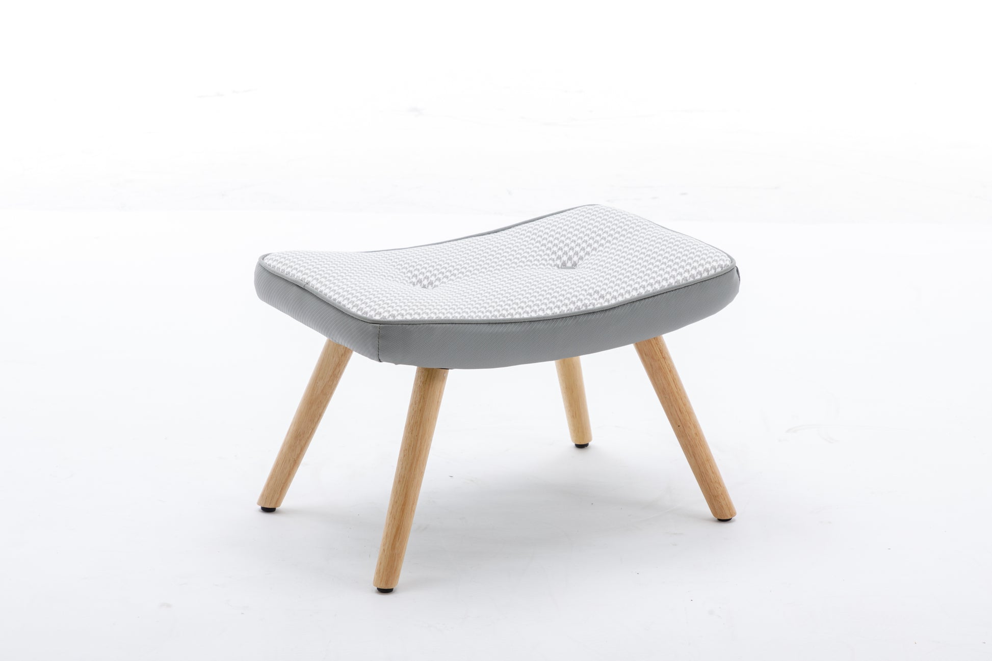 Wooden Step Ottoman,Wooden Step Stool For Adults,Square Cushion Foot Stool,Small Stool With Non Slip Pad,Wood Stool Suitable For Bedroom, Living Room And Kitchen Light Grey Light Gray Foam Linen