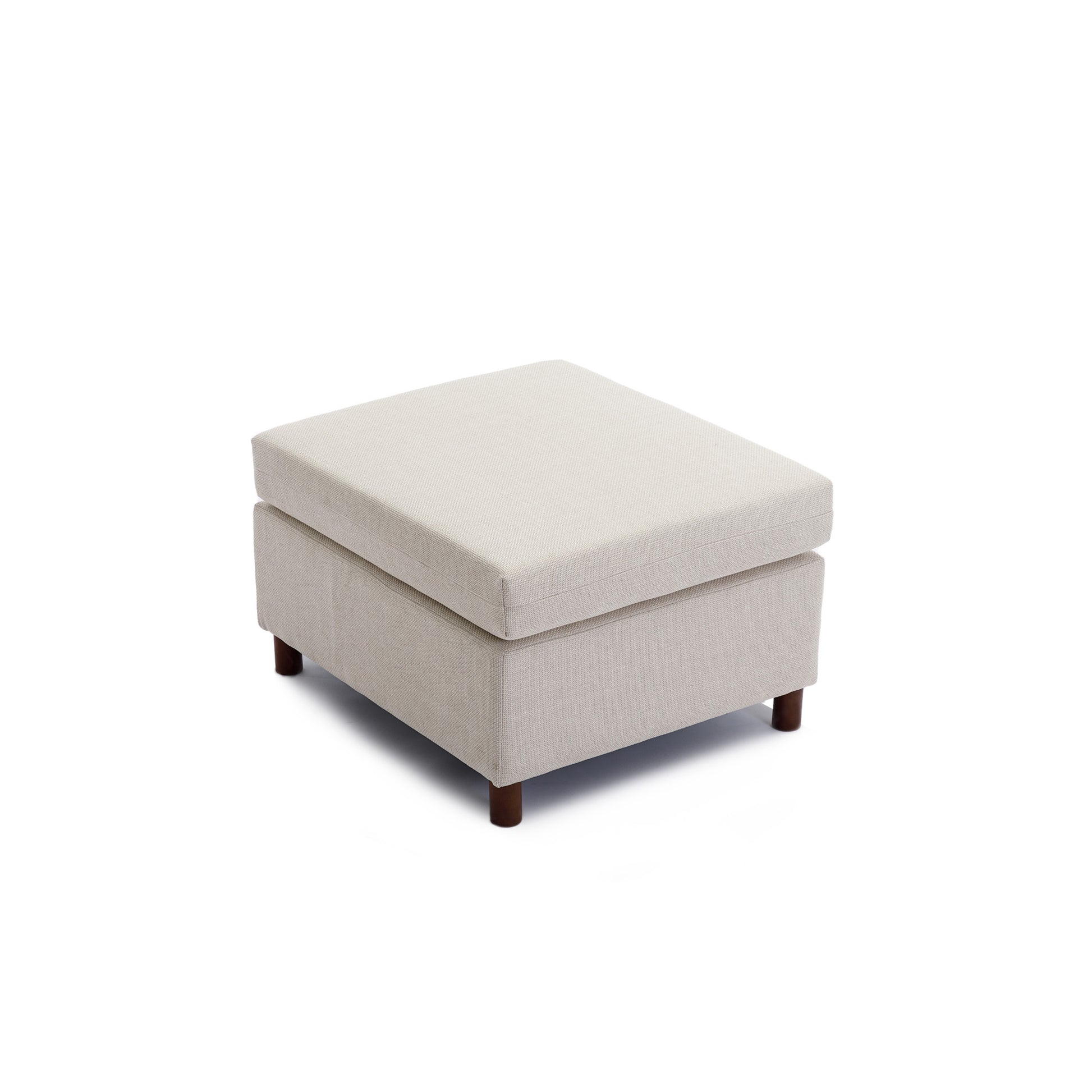 3 Seat Module Sectional Sofa Couch With 1 Ottoman For Living Room,Seat Cushion And Back Cushion Non Removable And Non Washable,Cream Cream Wood Primary Living Space Soft Modern Rubberwood Foam Linen 3 Seat