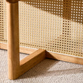 Naturally Elegant Wooden Coffee Table With Faux Rattan Accents Perfect For Stylish Living Rooms And Cozy Tea Time Natural Wood Wood