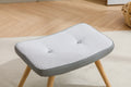 Wooden Step Ottoman,Wooden Step Stool For Adults,Square Cushion Foot Stool,Small Stool With Non Slip Pad,Wood Stool Suitable For Bedroom, Living Room And Kitchen Light Grey Light Gray Foam Linen