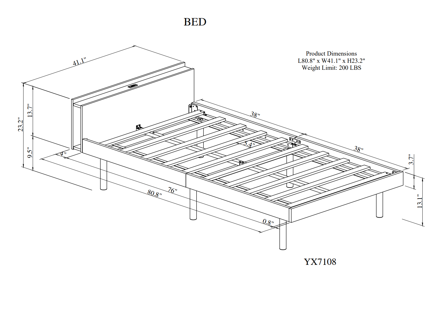 Modern Design Twin Size Platform Bed Frame With Built In Usb Ports For White Washed Color White Washed Particle Board