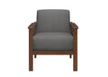 Durable Accent Chair 1Pc Luxurious Gray Upholstery Plush Cushion Comfort Modern Living Room Furniture Gray Primary Living Space Contemporary,Modern,Traditional Wood