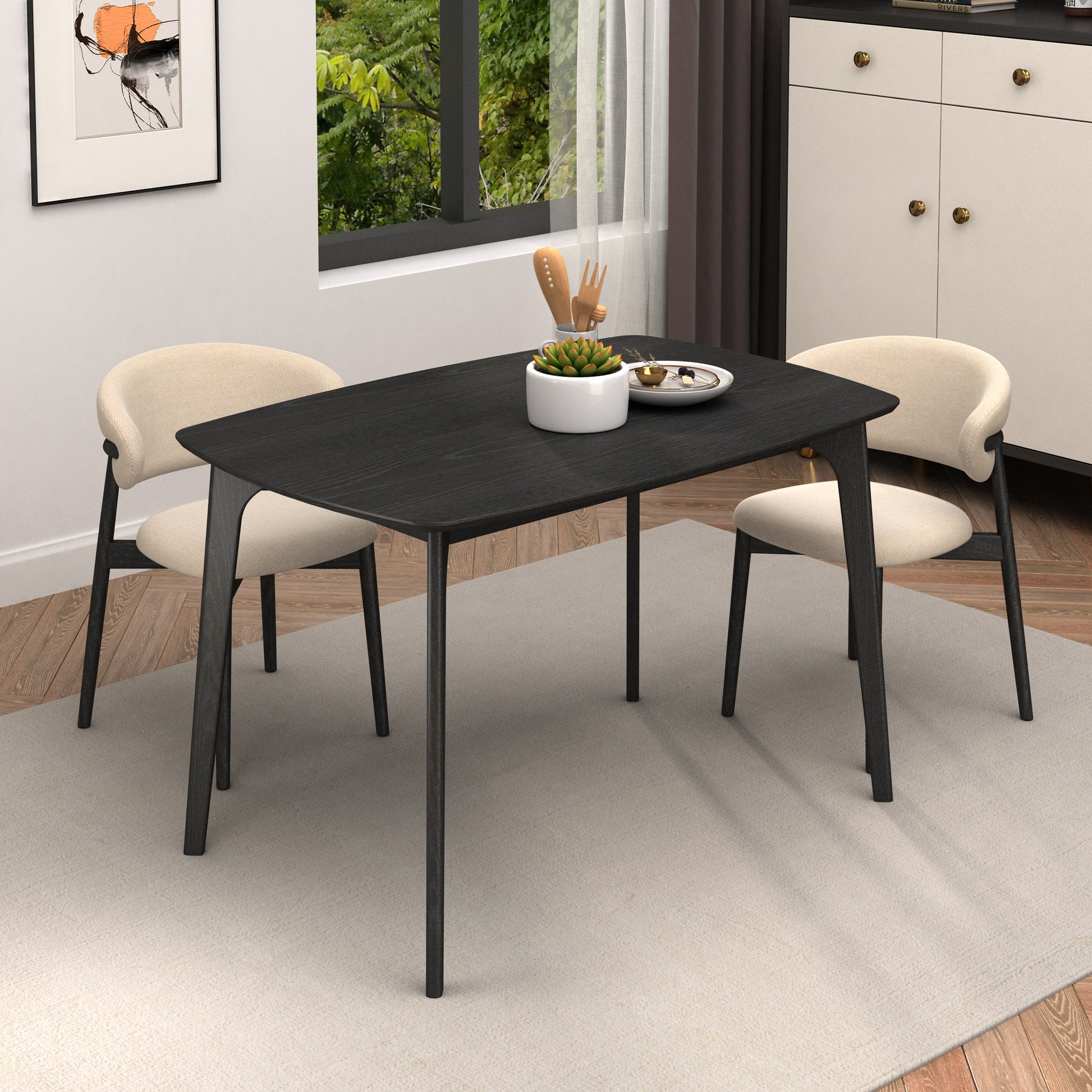 Solid Wood Dining Table Timeless Elegance For Your Dining Space Black Desk Top Plywood