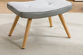 Wooden Step Ottoman,Wooden Step Stool For Adults,Square Cushion Foot Stool,Small Stool With Non Slip Pad,Wood Stool Suitable For Bedroom, Living Room And Kitchen Light Grey Light Gray Foam Linen