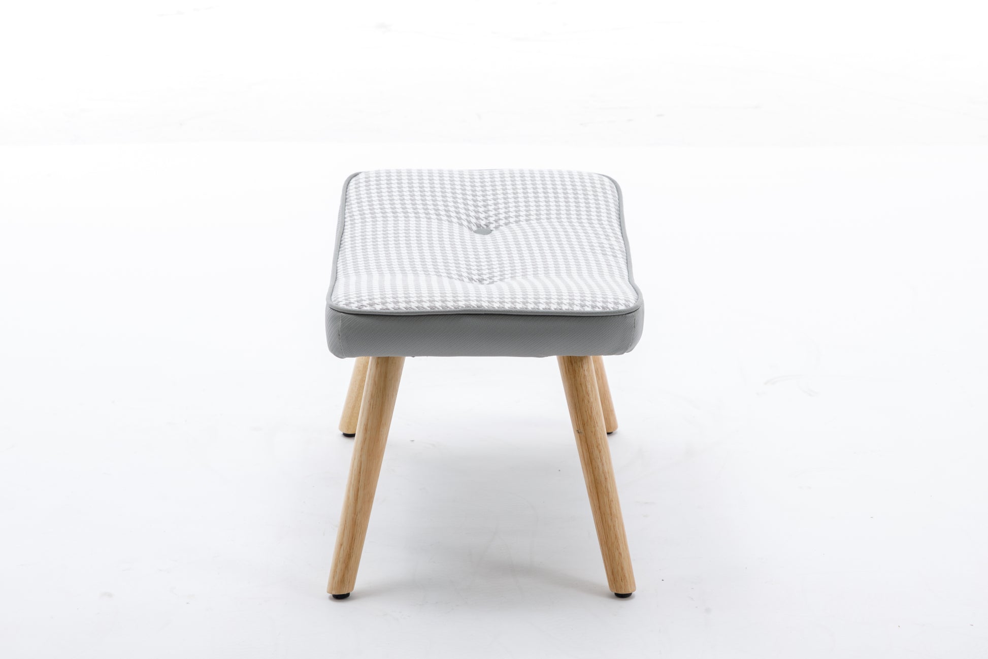 Wooden Step Ottoman,Wooden Step Stool For Adults,Square Cushion Foot Stool,Small Stool With Non Slip Pad,Wood Stool Suitable For Bedroom, Living Room And Kitchen Light Grey Light Gray Foam Linen