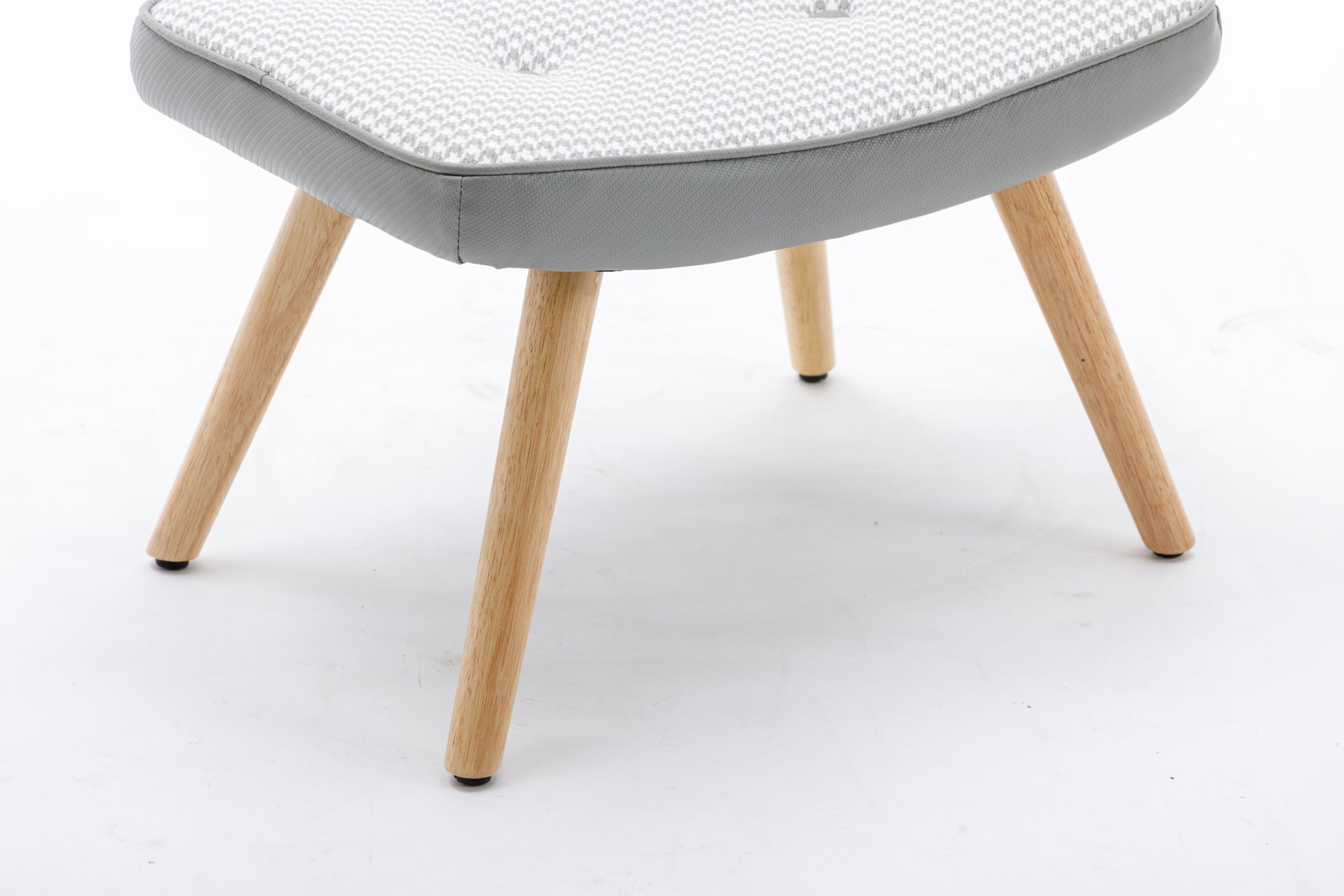 Wooden Step Ottoman,Wooden Step Stool For Adults,Square Cushion Foot Stool,Small Stool With Non Slip Pad,Wood Stool Suitable For Bedroom, Living Room And Kitchen Light Grey Light Gray Foam Linen