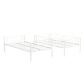 Twin Over Twin Metal Bunk Bed,Metal Structure Bedframe With Safety Guardrails And 2 Ladders,Convertible Bunkbeds,No Spring Box Required And Space Saving Design,White Box Spring Not Required Twin White Metal Bedroom Industrial Bed Frame Metal