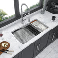 Single Bowl Undermount Workstation Kitchen Sink 32