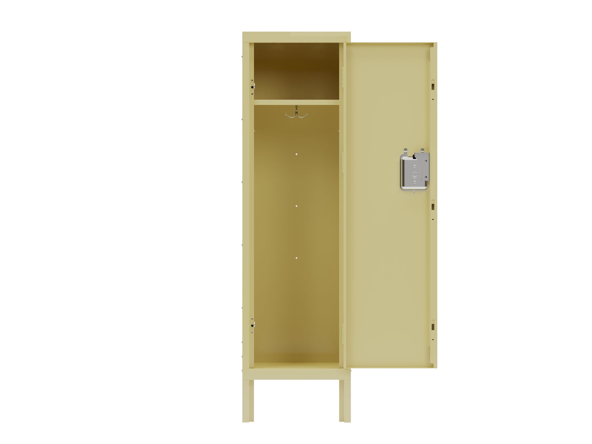 1 Door Tall Single Metal Locker Retro Style Storage Cabinet Industrial Furniture For Living Room Bedroom Storage Room Gym School Yellow Yellow Steel