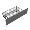 Queen Bed Frame With Led Headboard, Upholstered Bed With 4 Storage Drawers And Usb Ports, Dark Grey Queen Dark Gray Linen