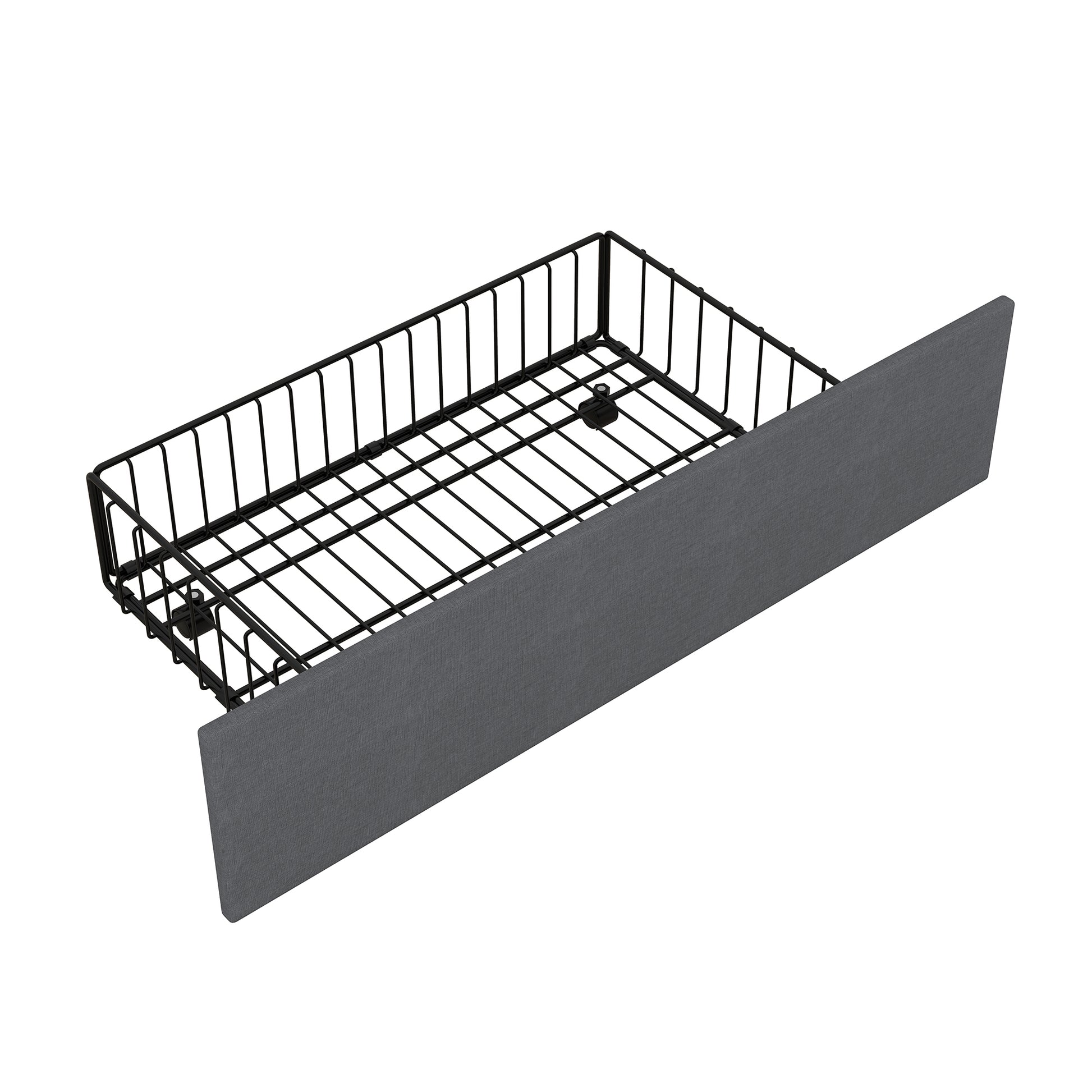 Queen Bed Frame With Led Headboard, Upholstered Bed With 4 Storage Drawers And Usb Ports, Dark Grey Queen Dark Gray Linen