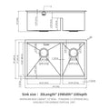 Double Bowl 60 40 Undermount Sink 30