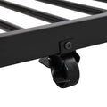 Over Twin Bunk Bed Frame With Trundle,Metal Bunkbed With Sturdy Guard Rail And 2 Sideladders For Kids Adults,Can Be Divided Into Two Beds, No Box Spring Needed, Noise Free For Dorm,Black Box Spring Not Required Twin Black Metal Bedroom Industrial Bunk