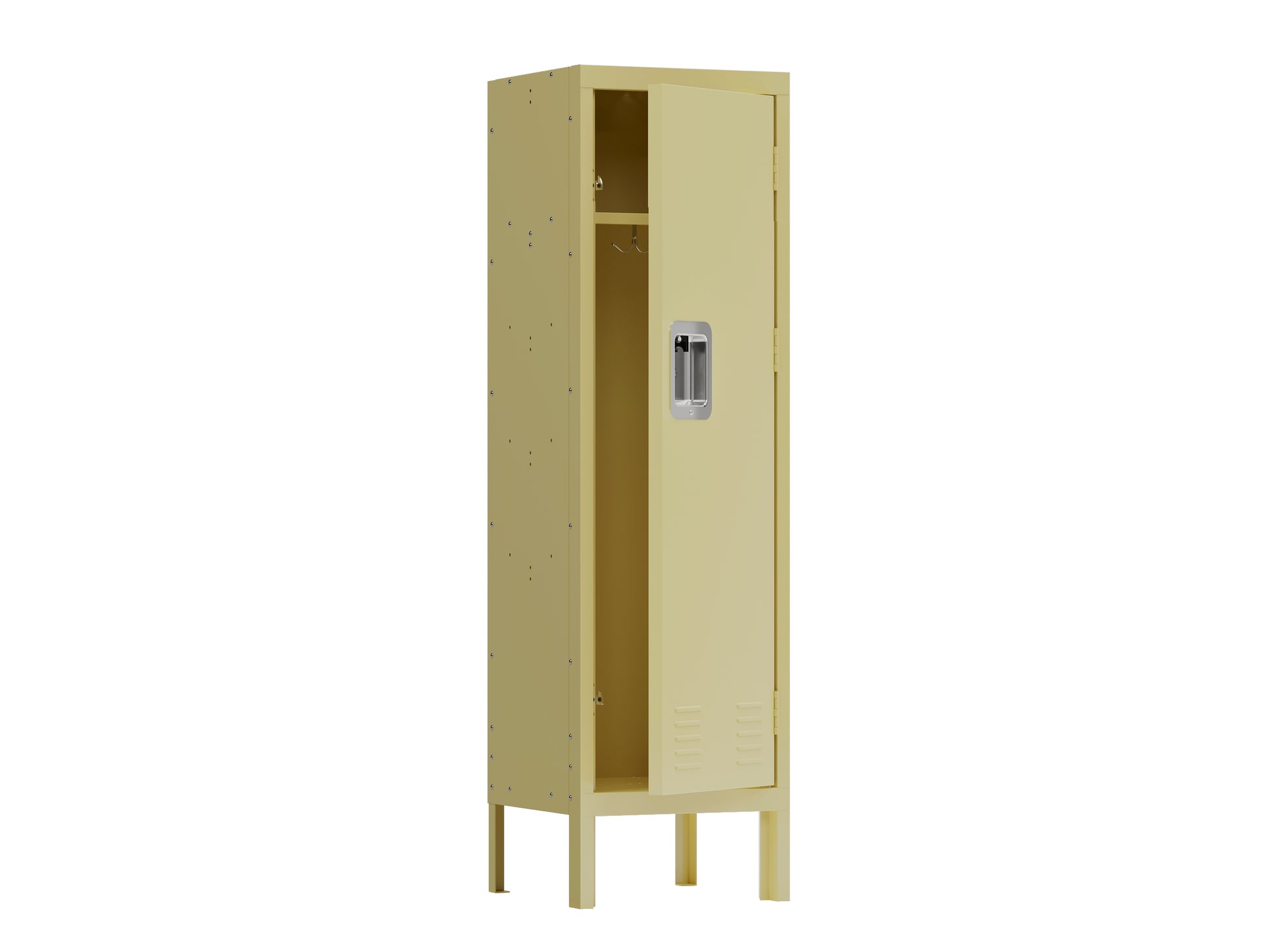 1 Door Tall Single Metal Locker Retro Style Storage Cabinet Industrial Furniture For Living Room Bedroom Storage Room Gym School Yellow Yellow Steel