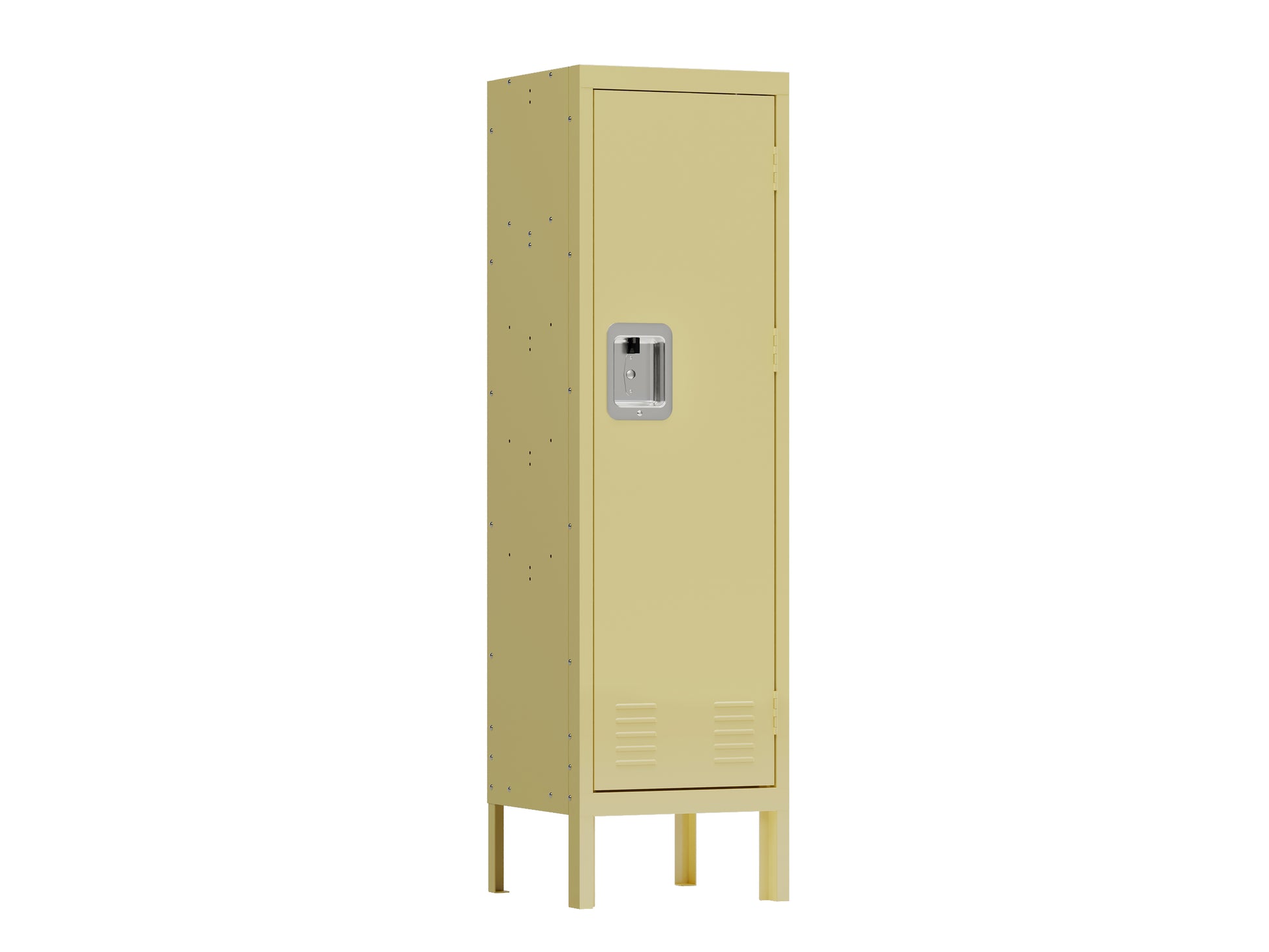 1 Door Tall Single Metal Locker Retro Style Storage Cabinet Industrial Furniture For Living Room Bedroom Storage Room Gym School Yellow Yellow Steel