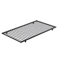 Over Twin Bunk Bed Frame With Trundle,Metal Bunkbed With Sturdy Guard Rail And 2 Sideladders For Kids Adults,Can Be Divided Into Two Beds, No Box Spring Needed, Noise Free For Dorm,Black Box Spring Not Required Twin Black Metal Bedroom Industrial Bunk