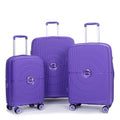 Expandable Hardshell Suitcase Double Spinner Wheels Pp Luggage Sets Lightweight Durable Suitcase With Tsa Lock,3 Piece Set 20 24 28 Purple Purple Polypropylene