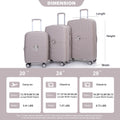 Expandable Hardshell Suitcase Double Spinner Wheels Pp Luggage Sets Lightweight Durable Suitcase With Tsa Lock,3 Piece Set 20 24 28 Griege Greige Polypropylene