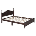 3 Pieces Bedroom Sets,Queen Size Wood Platform Bed And Two Nightstands Dark Walnut Walnut Wood
