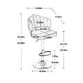 Coolmore Swivel Bar Stools Set Of 2 Adjustable Counter Height Chairs With Footrest For Kitchen, Dining Room Gray Velvet
