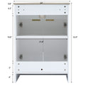 Video 24Inch Modern Bathroom Vanity For Small Bathroom,White Storge Cabinet With Ceramic Sink White Mdf