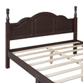 Queen Size Wood Platform Bed Frame,Retro Style Platform Bed With Wooden Slat Support,Dark Walnut Walnut Wood