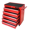 5 Drawers Multifunctional Tool Cart With Wheels Red Red Steel