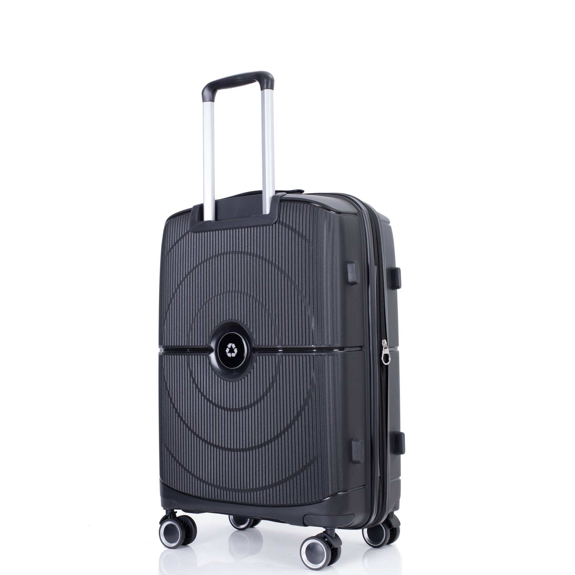 Expandable Hardshell Suitcase Double Spinner Wheels Pp Luggage Sets Lightweight Durable Suitcase With Tsa Lock,3 Piece Set 20 24 28 ,Black Black Polypropylene