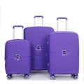 Expandable Hardshell Suitcase Double Spinner Wheels Pp Luggage Sets Lightweight Durable Suitcase With Tsa Lock,3 Piece Set 20 24 28 Purple Purple Polypropylene