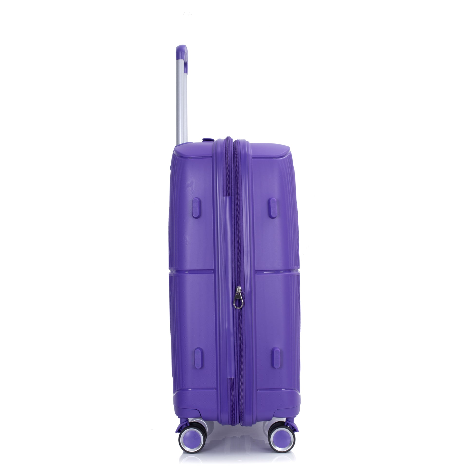 Expandable Hardshell Suitcase Double Spinner Wheels Pp Luggage Sets Lightweight Durable Suitcase With Tsa Lock,3 Piece Set 20 24 28 Purple Purple Polypropylene