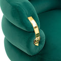 Coolmore Upholstered Velvet Barrel Accent Chair With Ottoman,Accent Comfy Lounge Arm Chair And Folding Footrest Stool Set,Single Sofa Armchair With Lounge Seat For Bedroom,Office Green Green Foam Velvet