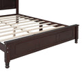 Queen Size Wood Platform Bed Frame,Retro Style Platform Bed With Wooden Slat Support,Dark Walnut Walnut Wood