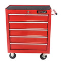 5 Drawers Multifunctional Tool Cart With Wheels Red Red Steel