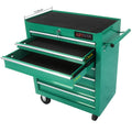 7 Drawers Multifunctional Tool Cart With Wheels Green Green Metal
