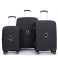 Expandable Hardshell Suitcase Double Spinner Wheels Pp Luggage Sets Lightweight Durable Suitcase With Tsa Lock,3 Piece Set 20 24 28 ,Black Black Polypropylene