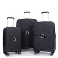 Expandable Hardshell Suitcase Double Spinner Wheels Pp Luggage Sets Lightweight Durable Suitcase With Tsa Lock,3 Piece Set 20 24 28 ,Black Black Polypropylene