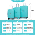 Expandable Hardshell Suitcase Double Spinner Wheels Pp Luggage Sets Lightweight Durable Suitcase With Tsa Lock,3 Piece Set 20 24 28 Lake Blue Lake Blue Polypropylene