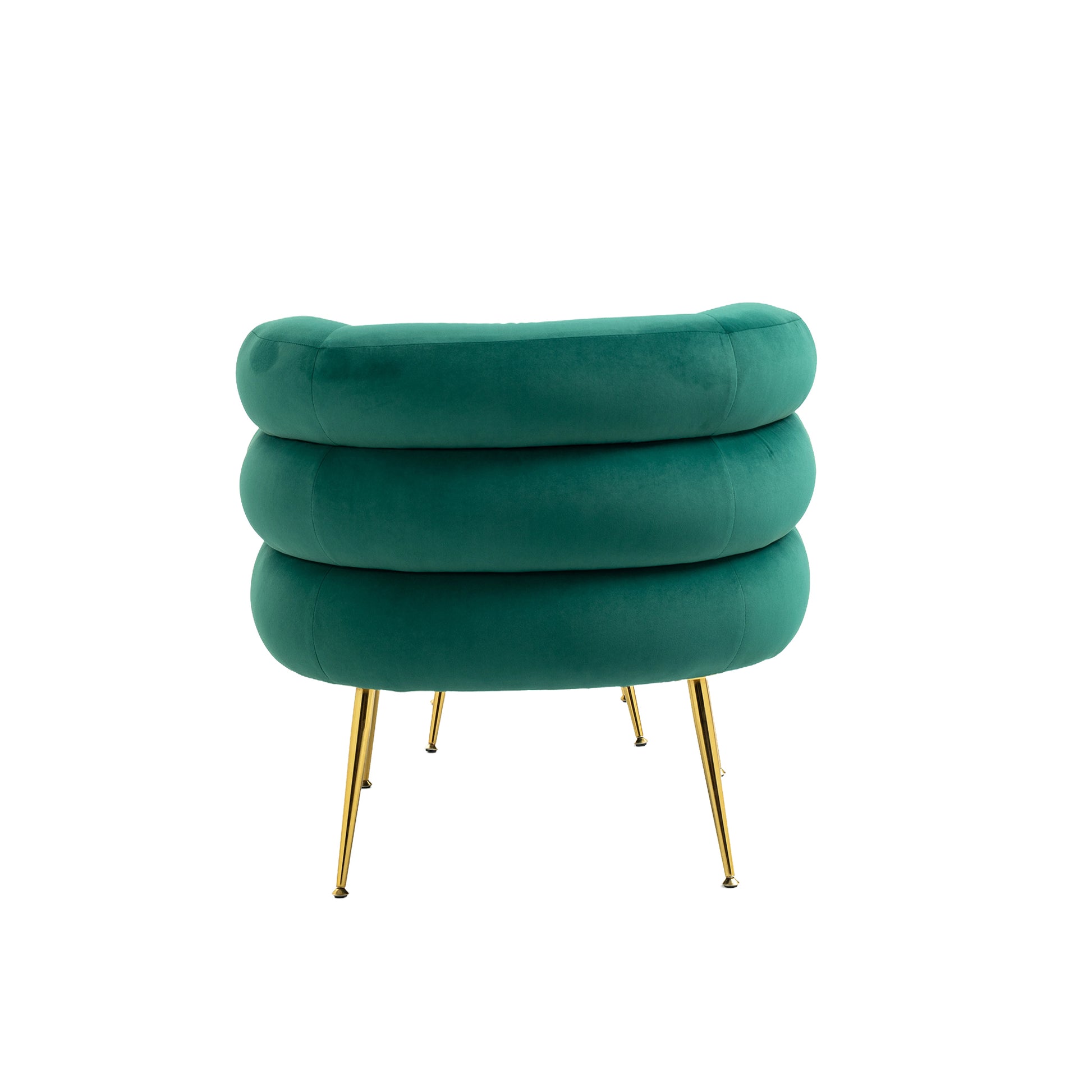 Coolmore Upholstered Velvet Barrel Accent Chair With Ottoman,Accent Comfy Lounge Arm Chair And Folding Footrest Stool Set,Single Sofa Armchair With Lounge Seat For Bedroom,Office Green Green Foam Velvet