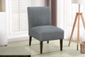 Stylish Comfortable Accent Chair 1Pc Gray Fabric Upholstered Plush Seating Living Room Furniture Armless Chair Gray Primary Living Space Wood