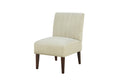 Stylish Comfortable Accent Chair 1Pc Beige Fabric Upholstered Plush Seating Living Room Furniture Armless Chair Beige Primary Living Space Wood