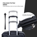 3 Piece Luggage Sets Pc Lightweight & Durable Expandable Suitcase With Two Hooks, Double Spinner Wheels, Tsa Lock, 21 25 29 Black Black Pc