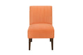 Stylish Comfortable Accent Chair 1Pc Orange Fabric Upholstered Plush Seating Living Room Furniture Armless Chair Orange Primary Living Space Wood