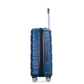 3 Piece Luggage Sets Pc Lightweight & Durable Expandable Suitcase With Two Hooks, Double Spinner Wheels, Tsa Lock, 21 25 29 Dark Blue Dark Blue Pc