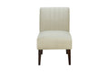 Stylish Comfortable Accent Chair 1Pc Beige Fabric Upholstered Plush Seating Living Room Furniture Armless Chair Beige Primary Living Space Wood
