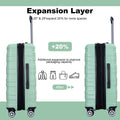 3 Piece Luggage Sets Pc Lightweight & Durable Expandable Suitcase With Two Hooks, Double Spinner Wheels, Tsa Lock, 21 25 29 Light Green Light Green Pc