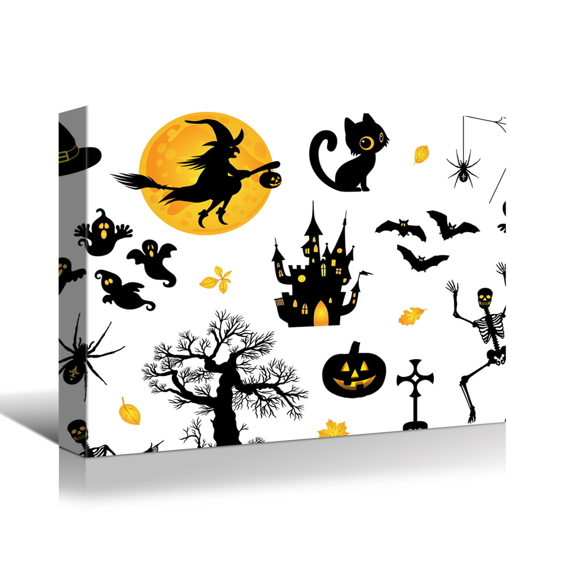 1Pcs Drop Ping Framed Canvas Wall Art Decor Painting For Halloween, Halloween Scene Painting For Halloween Gift, Decoration For Halloween Living Room, Bedroom Decor 4028In Thickness 1.5Inch Rectangle Framed Multicolor Halloween Oversized 41In Canvas