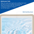 Bathroom Sink Rectangle Deep Bowl Pure White Porcelain Ceramic Lavatory Vanity Sink Basin With Overflow White Ceramic