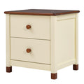 3 Pieces Bedroom Sets Full Size Bear Shape Platform Bed With Nightstand And Storage Dresser,Cream Walnut Cream Wood