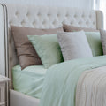 Luxuriously Soft 100% Viscose Derived From Bamboo 4 Piece Sheet Set, Oeko Tex Certified, King Seaglass Light Gray Bamboo