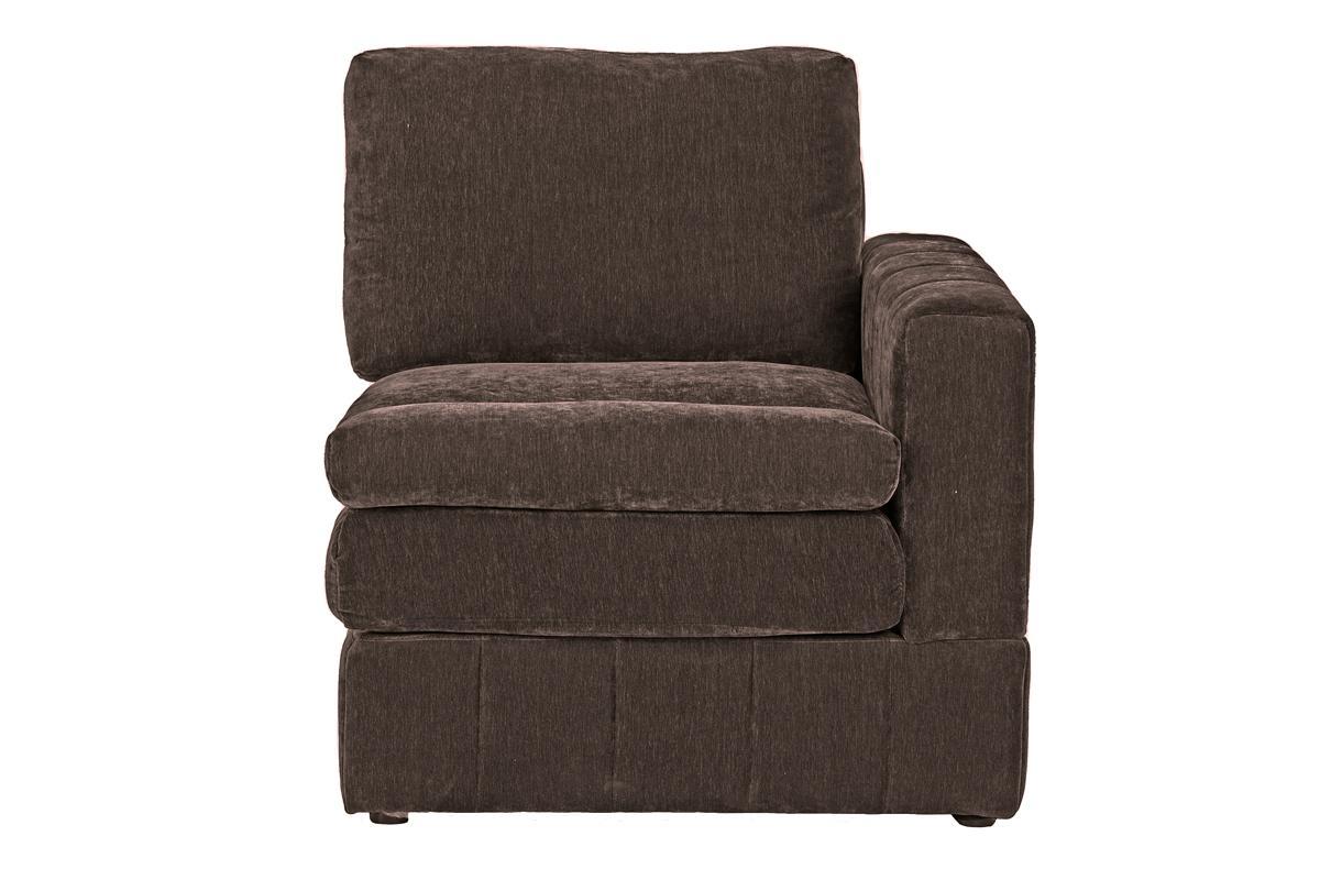 Contemporary 5Pc Set Modular Sofa Set 2X One Arm Chair Wedge 2X Armless Chairs 1X Ottoman Mink Morgan Fabric Plush Living Room Furniture Brown Mix Suede Wood Primary Living Space Cushion Back Contemporary,Modern Modular Fabric 5 Seat